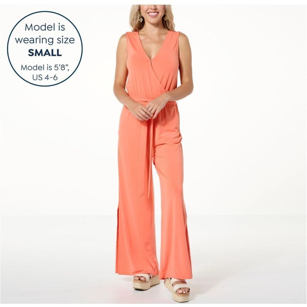 C Wonder by Christian Siriano Wide Leg stretch Knit Jumpsuit size XST NWT